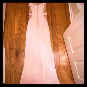 BCBG Max Azria Rose/Blush Lace Insert Gown